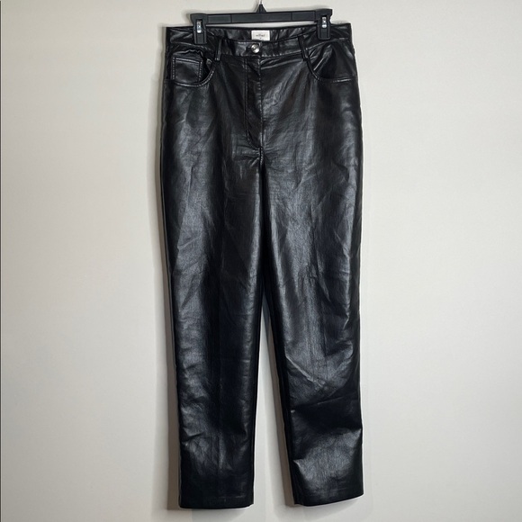 Wilfred | Women’s Black Vegan Leather Melina Pants Size 12 - Picture 2 of 8